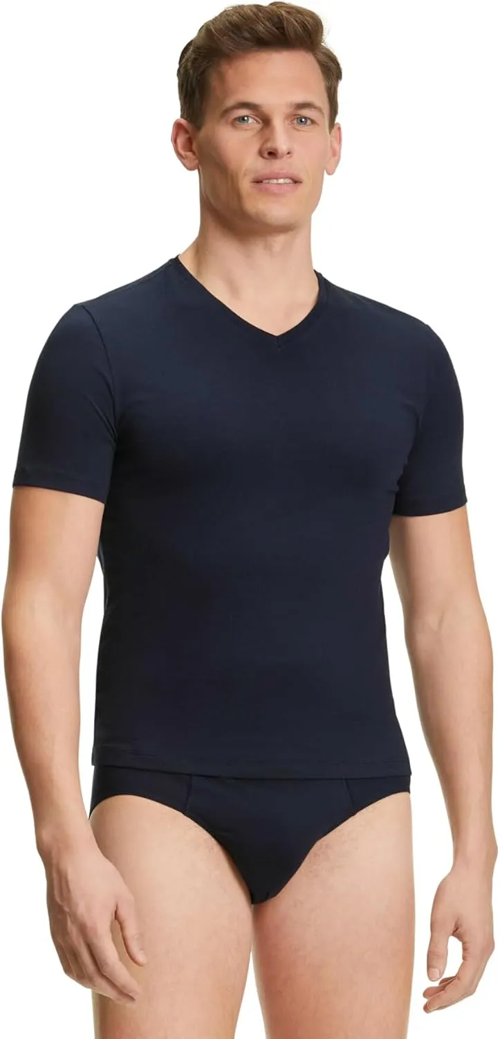 FALKE Men's Daily Comfort V-Neck Undershirt, 2 Pieces