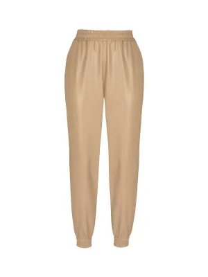 Faux Leather Jogging Pants