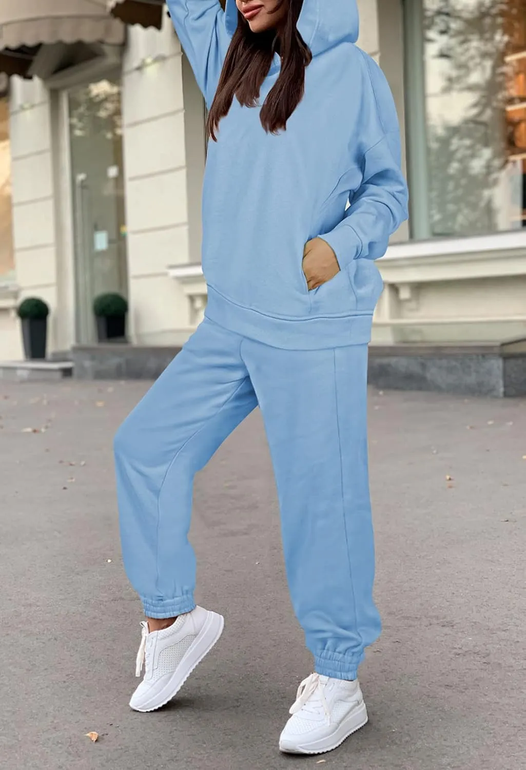 Fixmatti Women Hoodies Tracksuit Long Sleeve Sweatshirts Jogger Pant 2 Piece Outfits