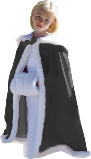 Flower Girl Winter Hooded Cloak Winter Wedding Cap for Kids Party Cape Cristmas Wraps