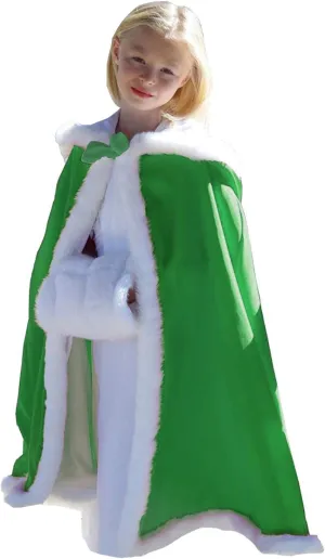 Flower Girl Winter Hooded Cloak Winter Wedding Cap for Kids Party Cape Cristmas Wraps