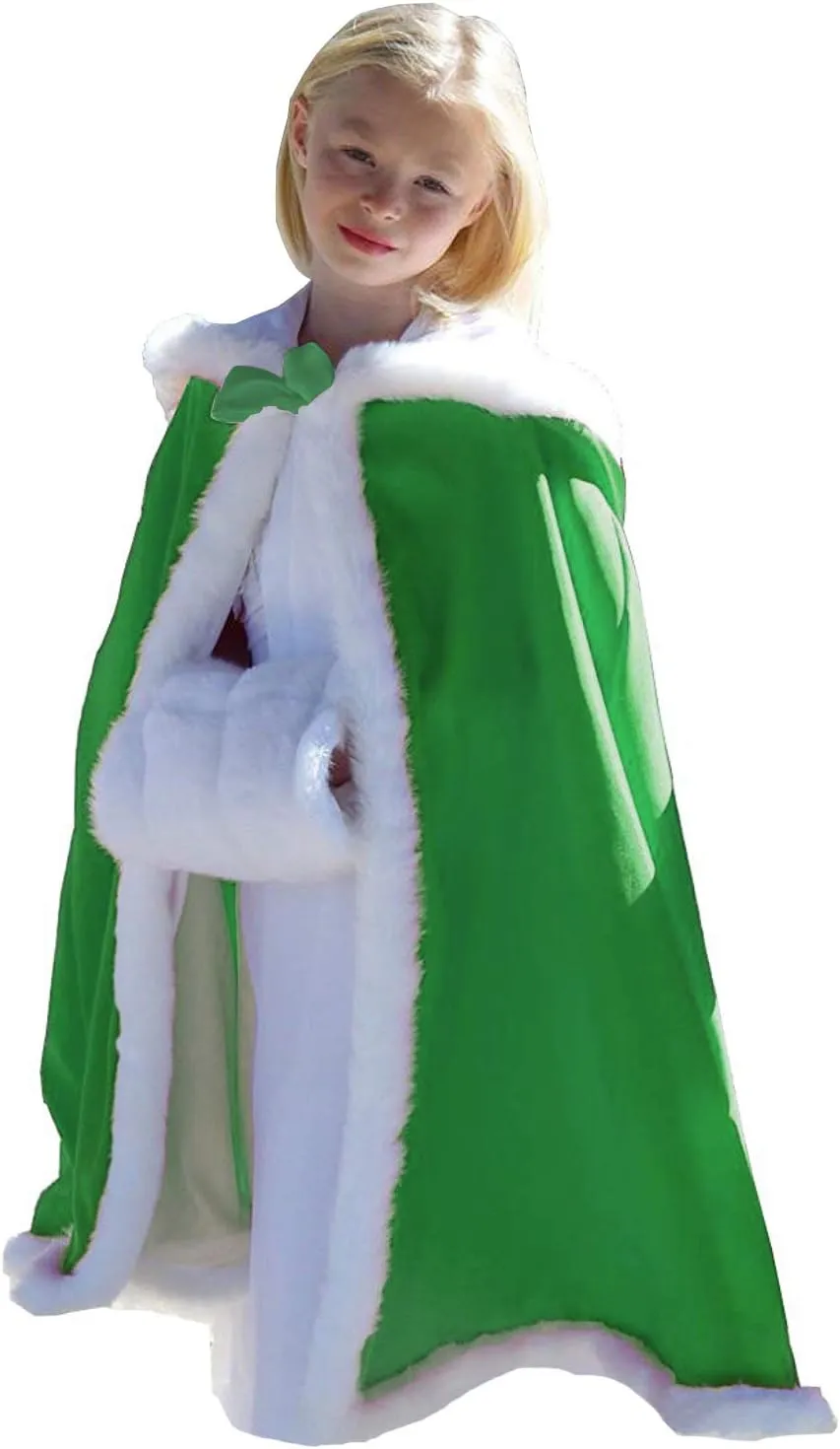 Flower Girl Winter Hooded Cloak Winter Wedding Cap for Kids Party Cape Cristmas Wraps