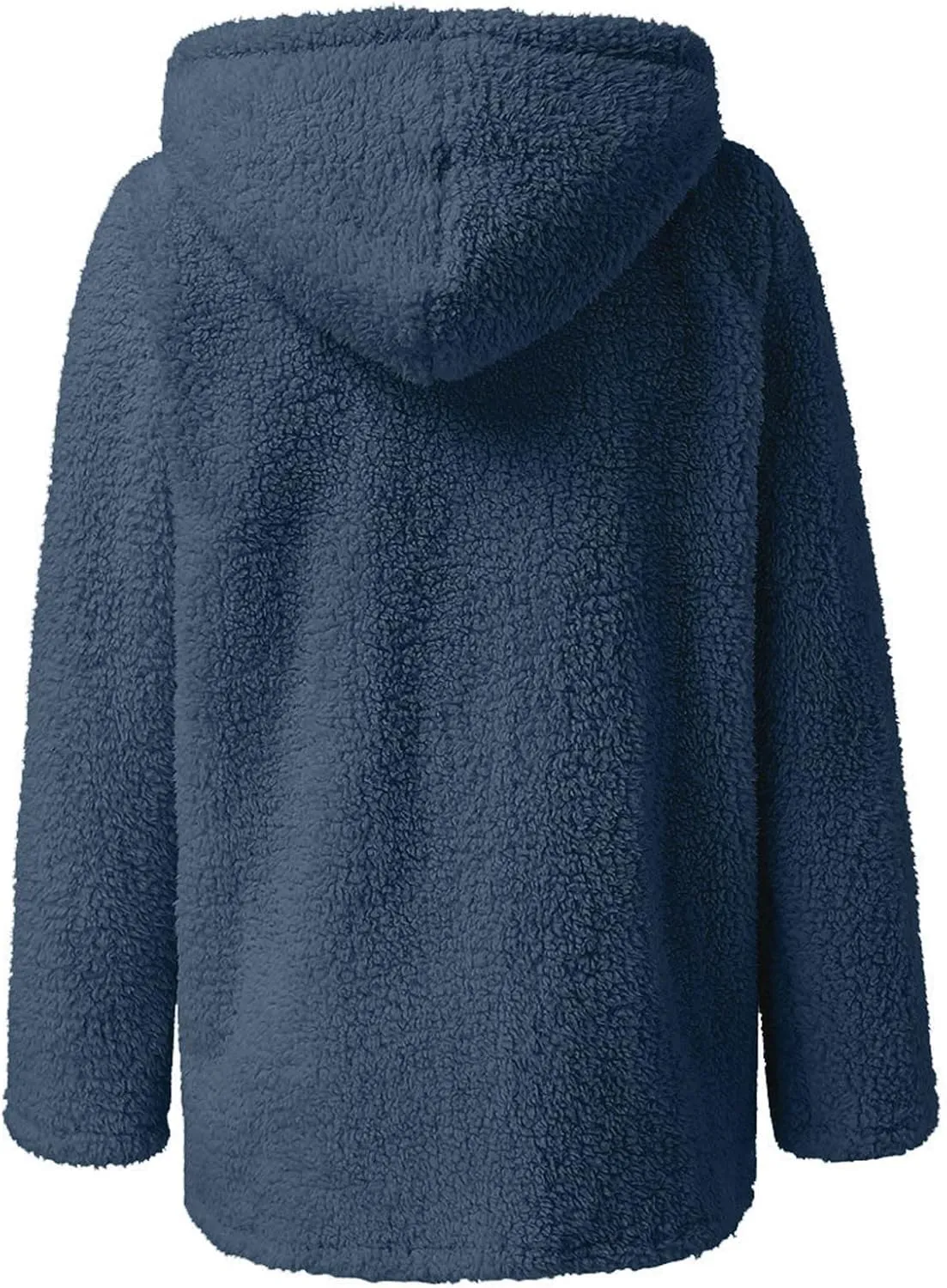 Fuzzy Fleece Jacket for Women Fall Winter Warm Shaggy Teddy Coats Oversized Zip Up Faux Fur Sherpa Hoodies Outwear