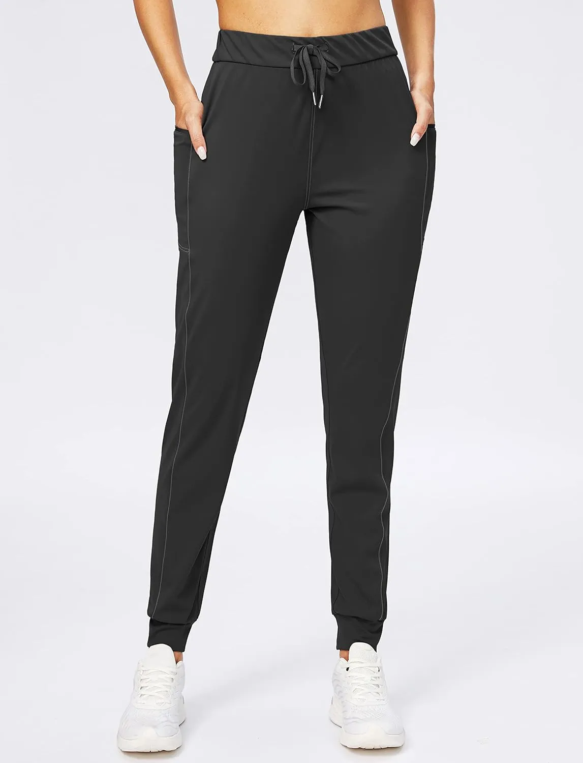 G Gradual Women's Joggers Pants with Zipper Pockets Stretch Tapered Athletic Joggers for Women Lounge, Jogging, Workout