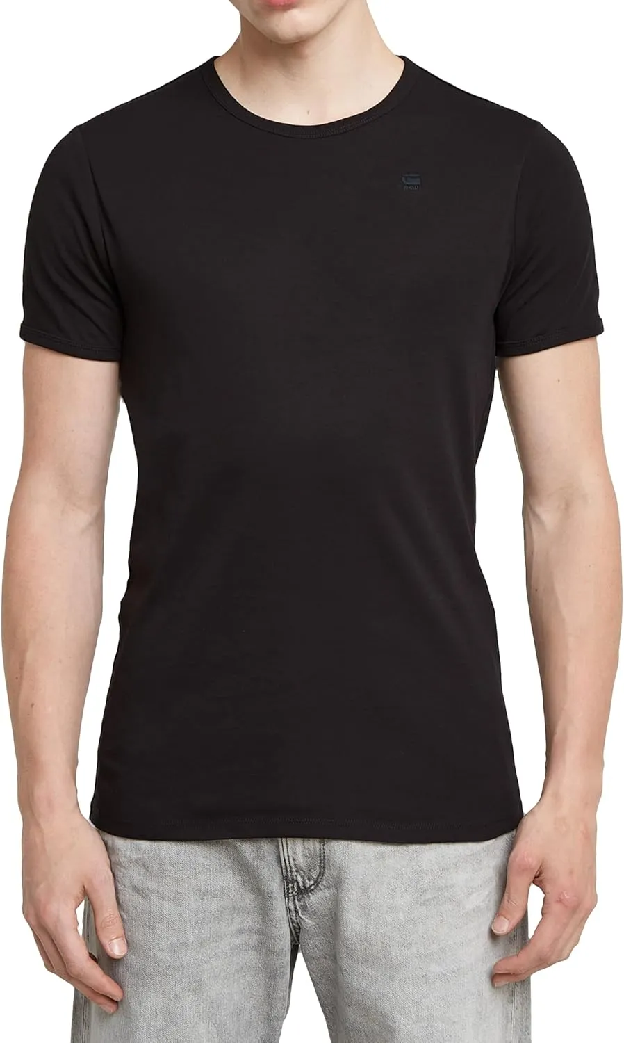 G-STAR RAW Men's Base Layer Crew Neck Short Sleeve T-Shirt 2-Pack