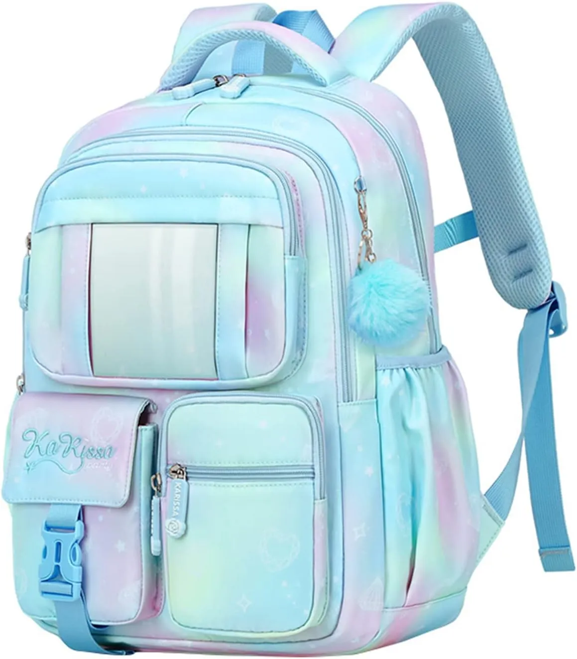 Girls backpack,Kids Backpack for Girl,Cute Elementary Bookbag Waterproof Large Capacity School Bag Backpacks for Girls (Blue)