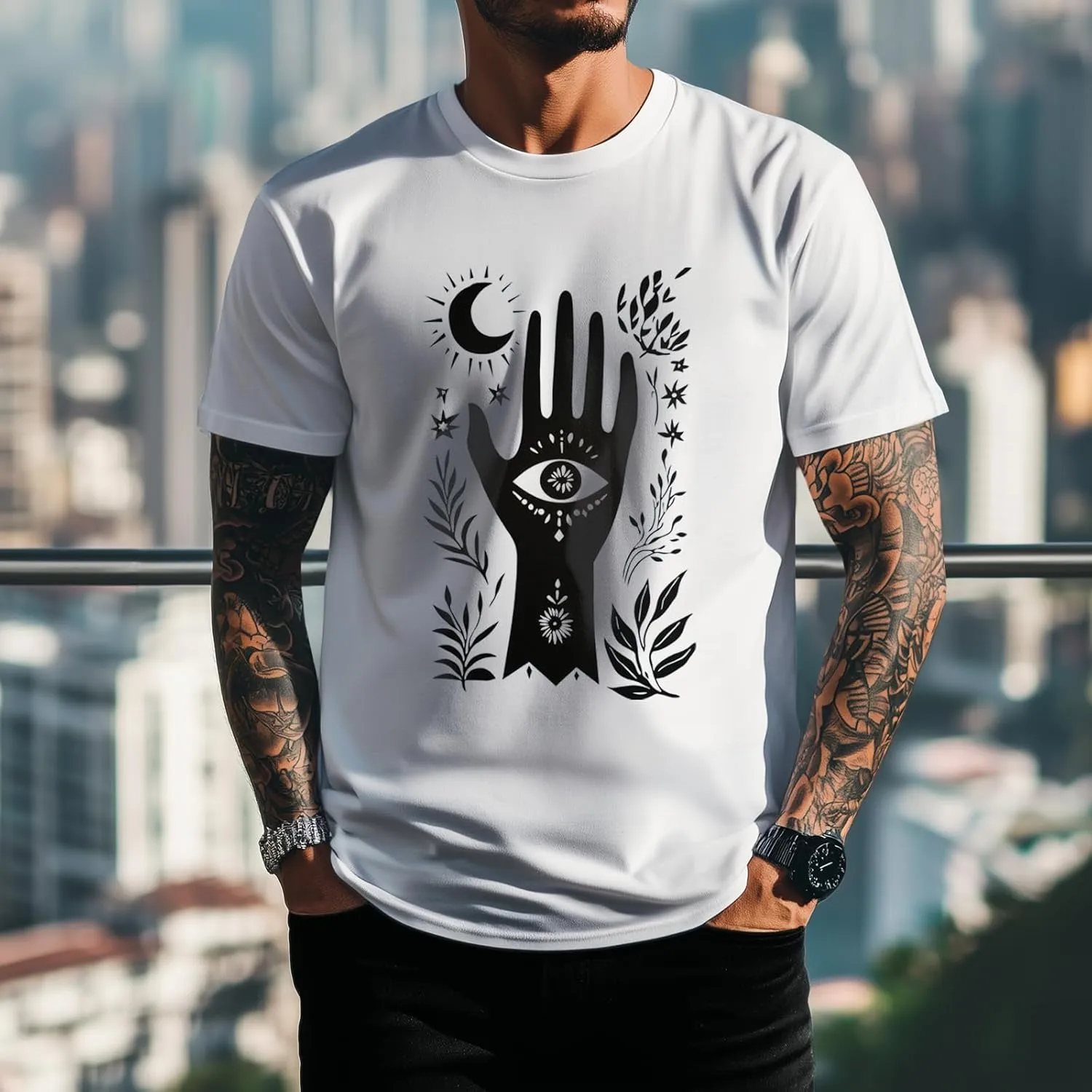 Graphic T-Shirts for Men Short Sleeve Cotton Casual Erater Shirt Big and Tall Lightweight Summer Tops