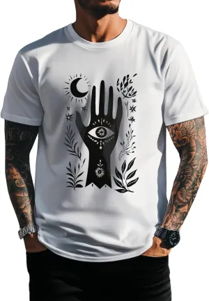 Graphic T-Shirts for Men Short Sleeve Cotton Casual Erater Shirt Big and Tall Lightweight Summer Tops