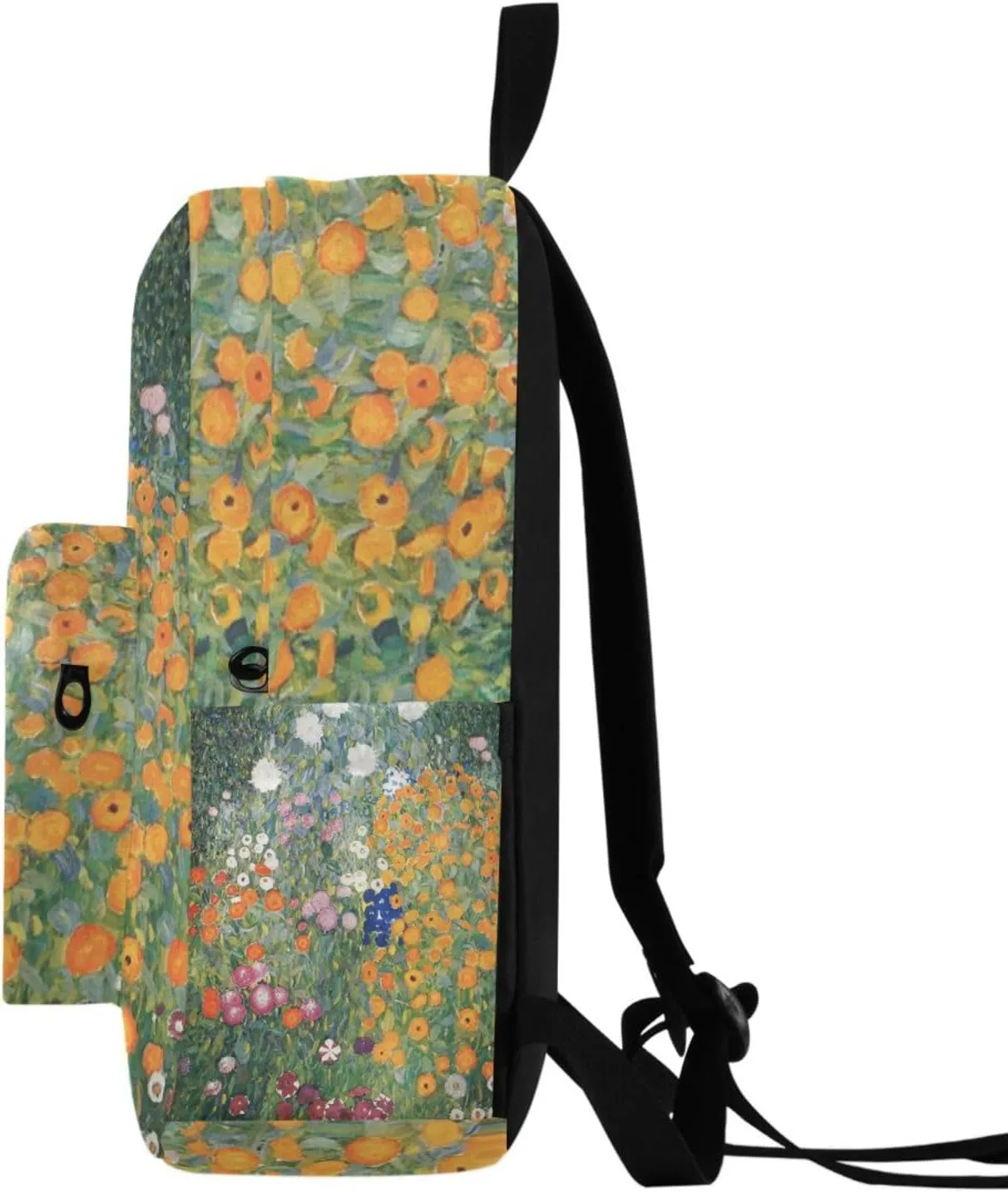 Gustav Klimt Flower Garden Backpacks For Teen Girls Boys School Bookbag