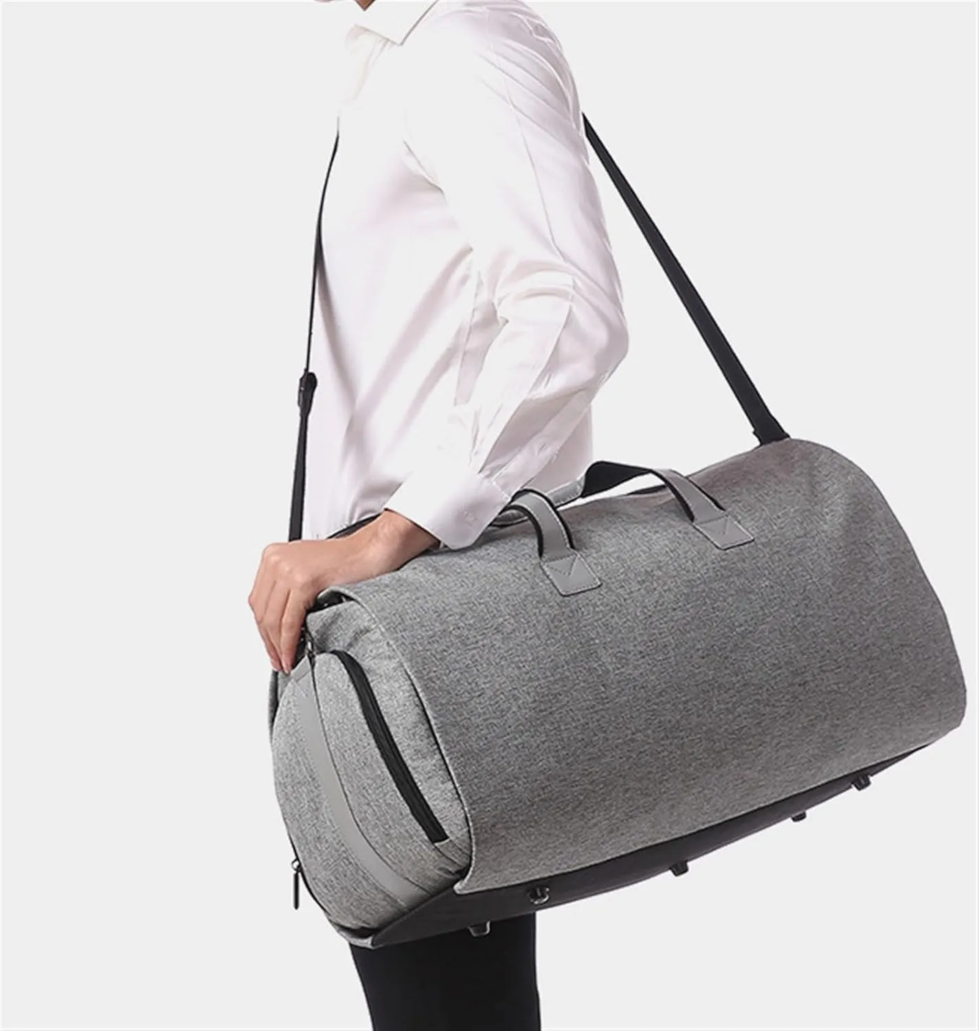 Habrur Duffel Bag 19in Convertible Garment Bag with Separate Shoe Compartment Suit Travel Bags for Men Overnight Bag Travel (Color : B, Size : 50 * 30 * 30cm)