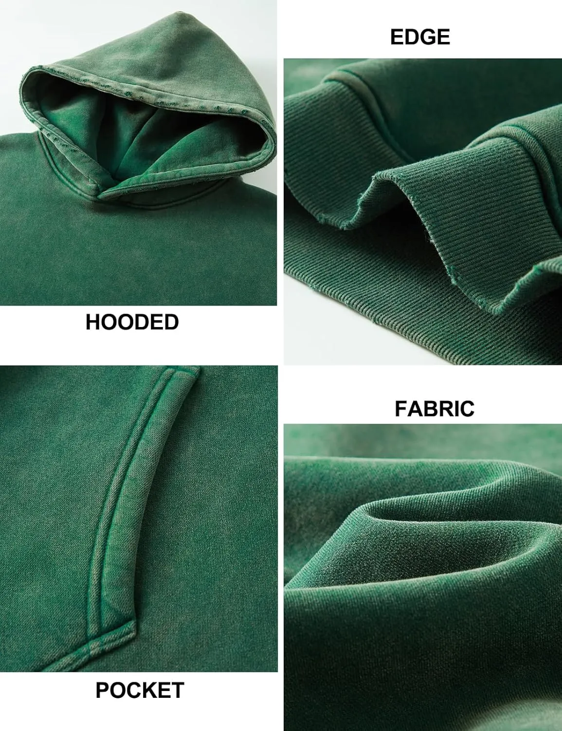 hathne Men's Oversized Hoodies Sweatshirt Cotton Wash Hooded Baggy Pullover Hoodies Vintage Winter Spring