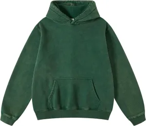 hathne Men's Oversized Hoodies Sweatshirt Cotton Wash Hooded Baggy Pullover Hoodies Vintage Winter Spring