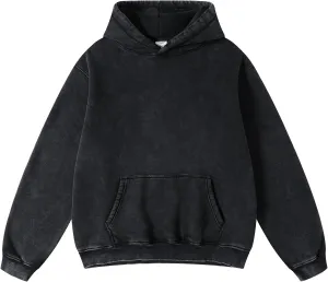 hathne Men's Oversized Hoodies Sweatshirt Cotton Wash Hooded Baggy Pullover Hoodies Vintage Winter Spring