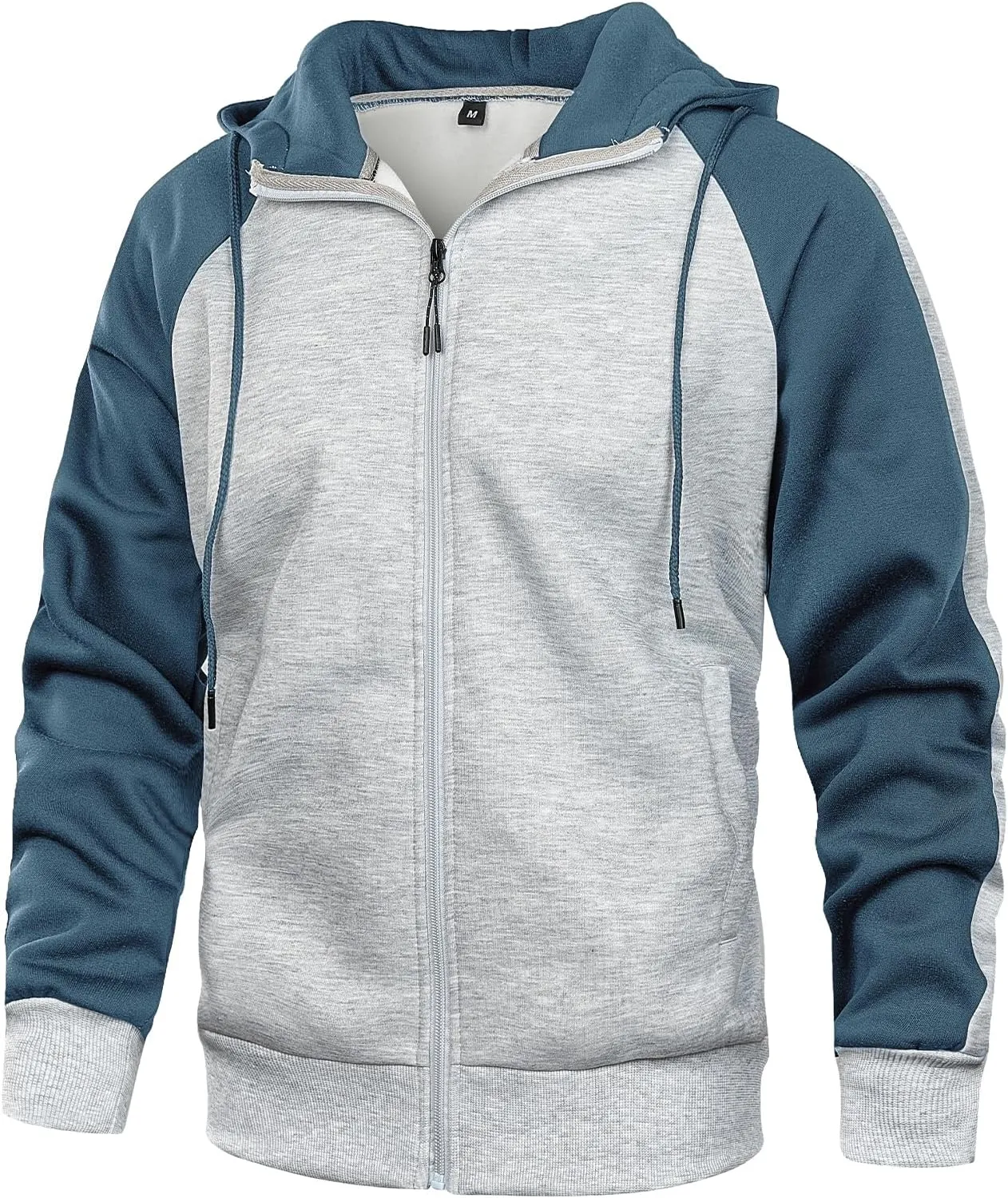 Hoodies for Men Zip Up Hoodie Drawstring Casual Long Sleeve Pocket Hooded Sweatshirts