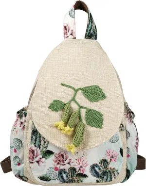 HUANGGUOSHU Bohemian Hand-Knit Backpack - Unique Artistry & Multi-Pocket Design for Girls, Moms & College Students - Ideal for Travel, School & Work-Cucumber Backpack