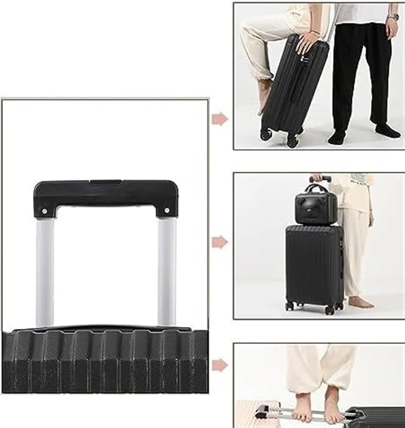 IRYZE Lightweight Suitcase Suitcase With Spinner Wheels Hardshell Lightweight Rolling For Business Travel Suitcase Carry on Luggage (Color : Pink, Size : 22in)