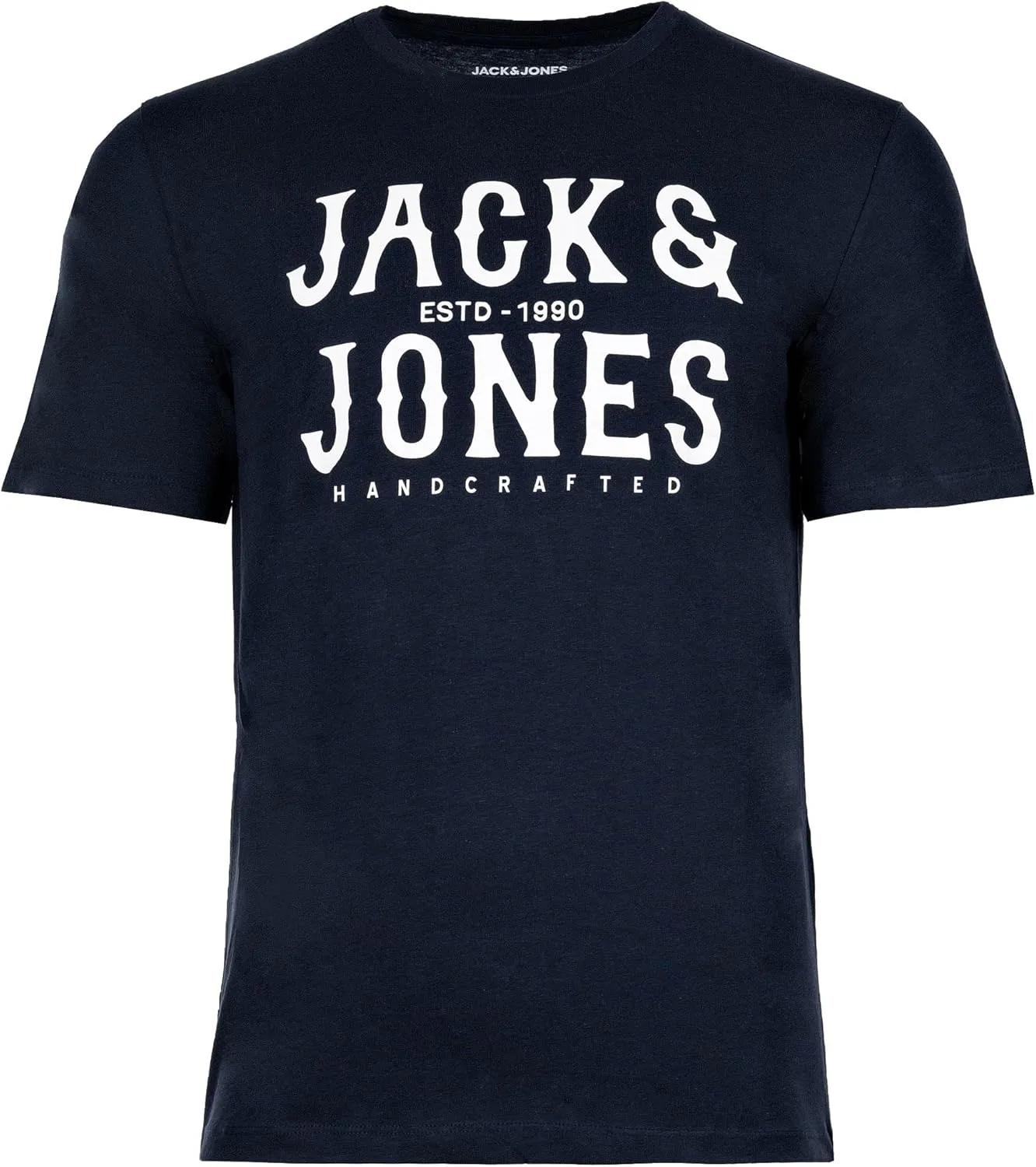 JACK & JONES Set of 5 Men's Cotton T-Shirts in Various Styles, Prints and Colours