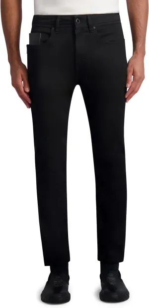 Karl Lagerfeld Paris Men's Leather Pocket Exposed Zipper Pant