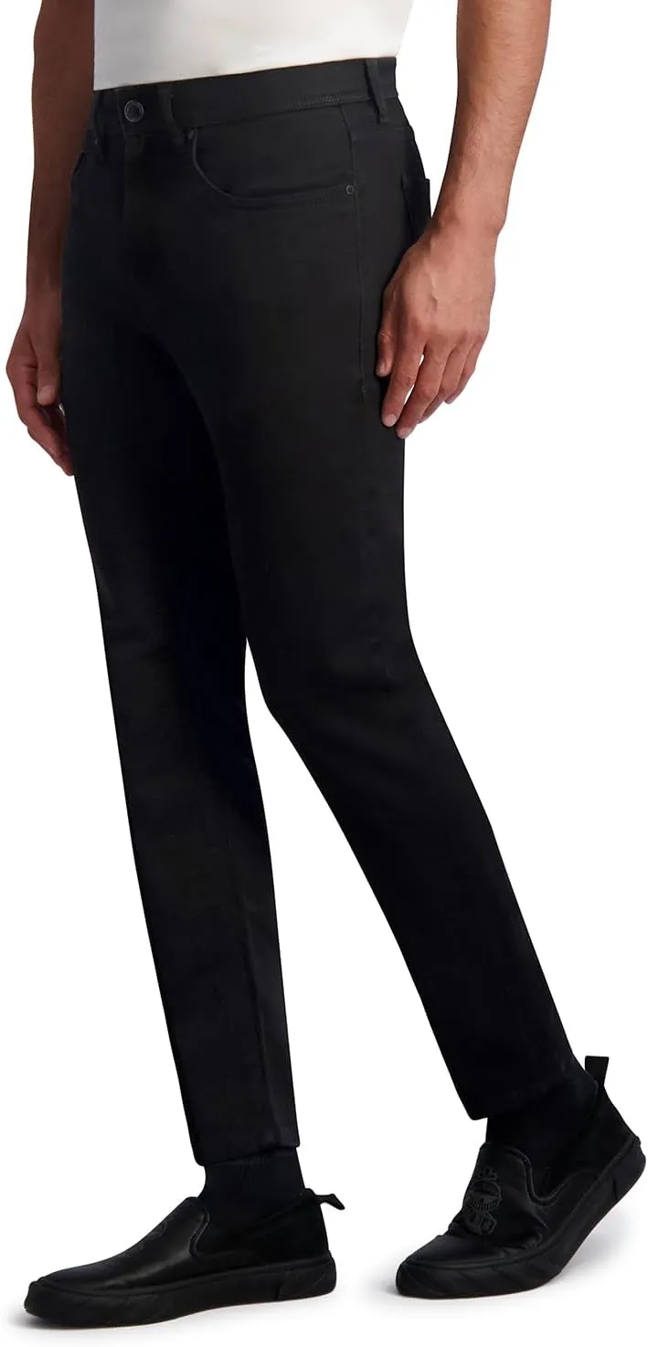 Karl Lagerfeld Paris Men's Leather Pocket Exposed Zipper Pant