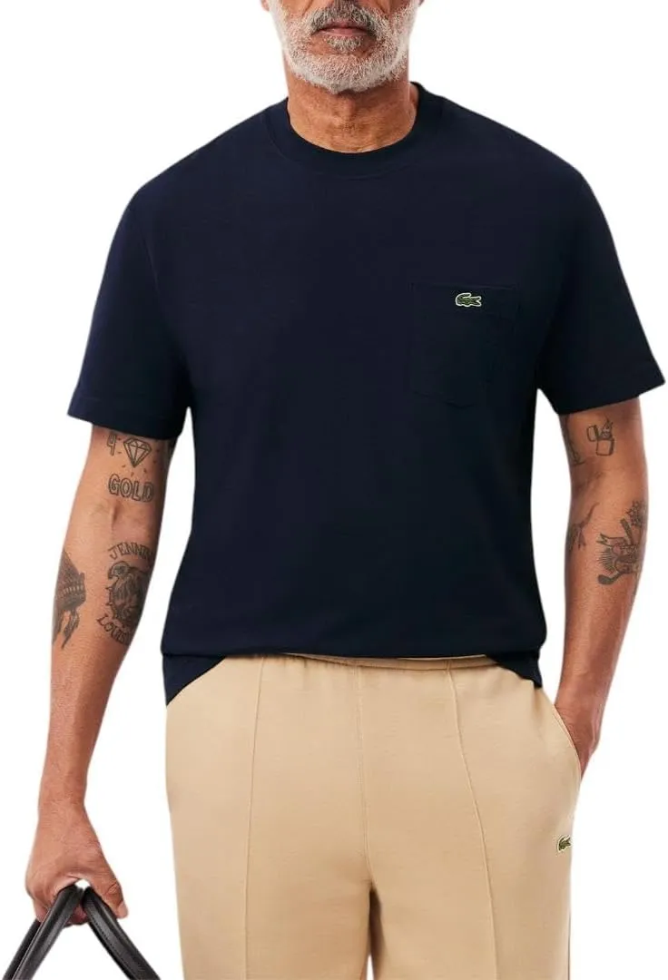 Lacoste Men's Cotton T-Shirt with Breast Pocket