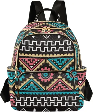 Laptop Backpack Women Travel Work Womens Backpack with Large Capacity Quilted College Bags Casual Daypack Fashion Backpack Ethnic African Style