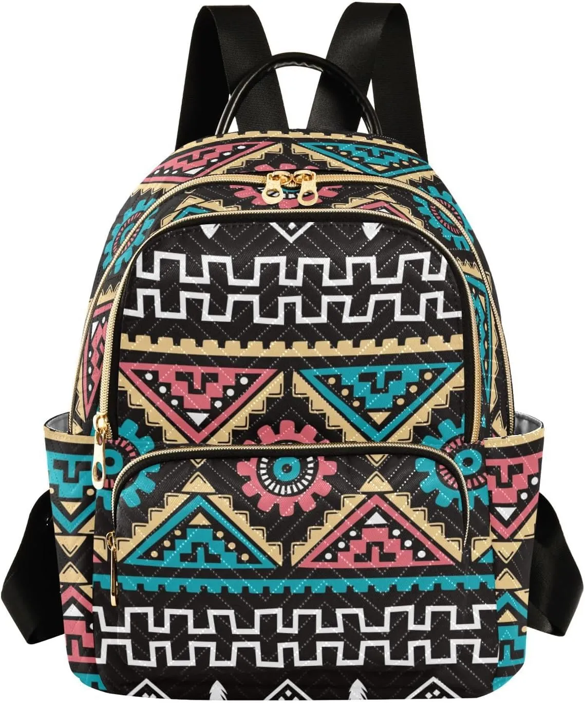 Laptop Backpack Women Travel Work Womens Backpack with Large Capacity Quilted College Bags Casual Daypack Fashion Backpack Ethnic African Style