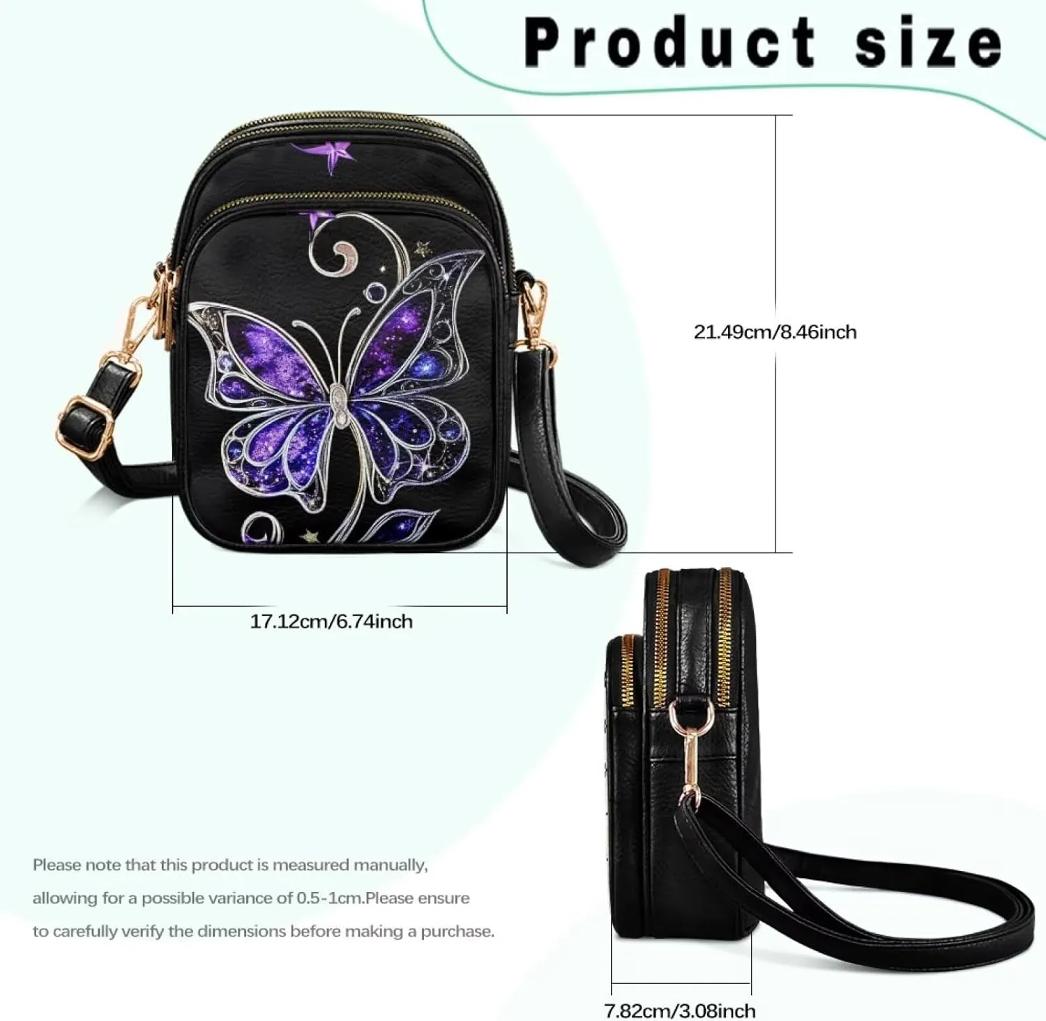 Leather Satchel Bags for Women Crossbody Mini Messenger Bag for Cell Phone Travel Outdoor Hiking