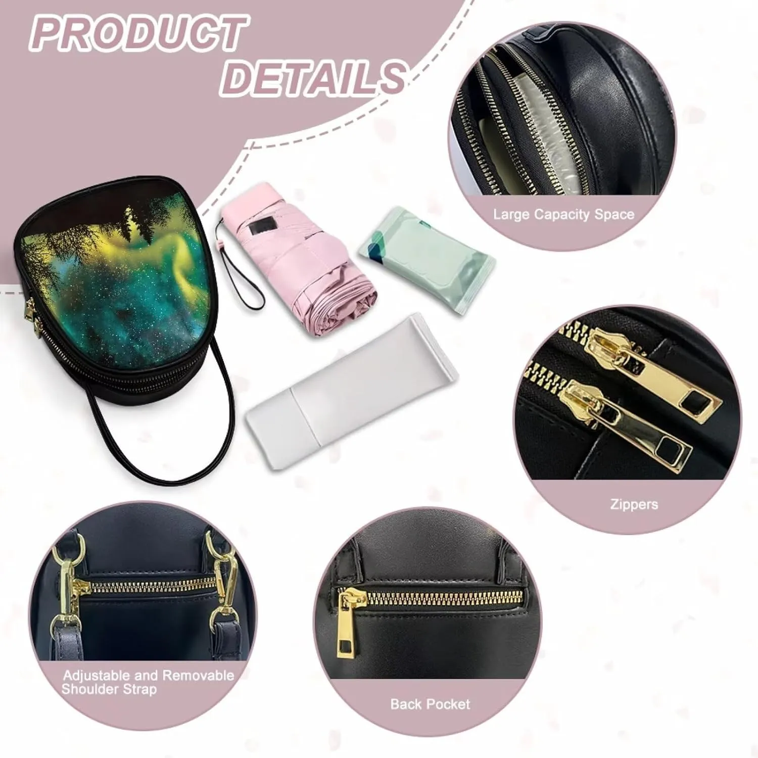 Leather Tote Bag for Women Work Double Layer Purses for Women Shoulder Bag Trendy with Adjustable Shoulder Strap