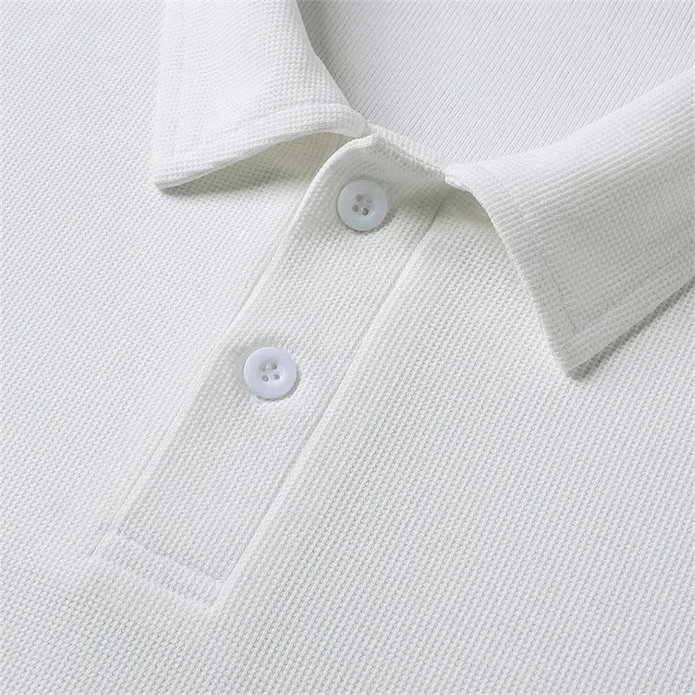 Men Polo Shirt Stretch T Shirts Quick Dry Elastic Short Sleeve Loose Suit Casual Tracksuit