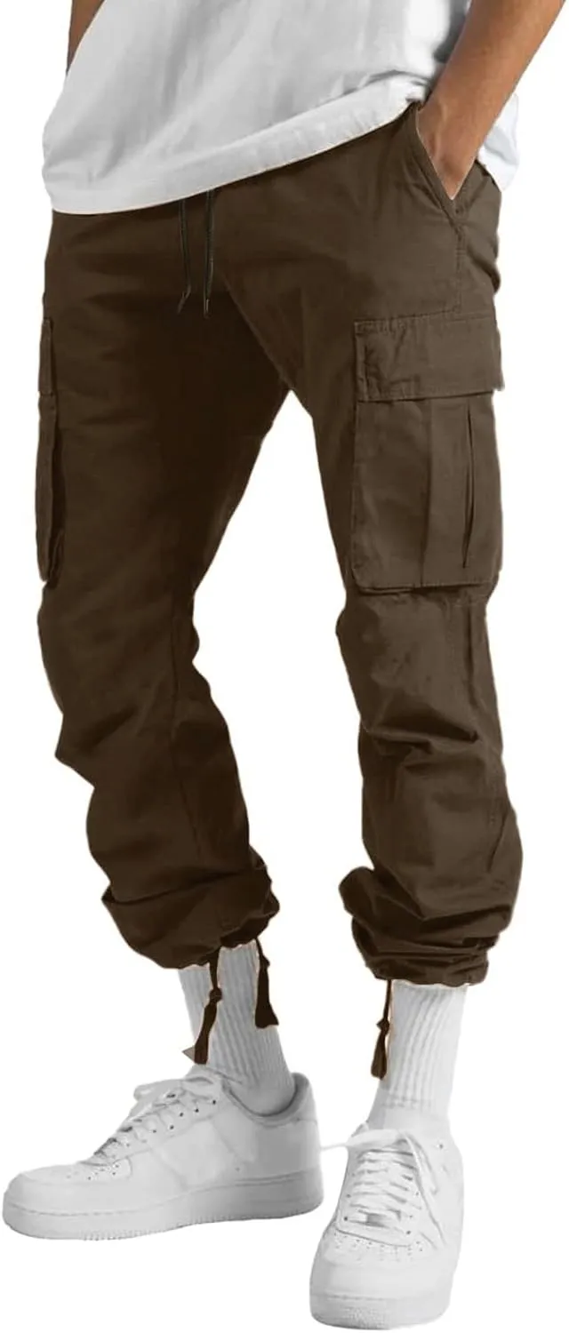 Men' S Linen Pants Casual Twill Chino Lace Up Pants Fashion Lightweight Joggers Baggy Sweatpants Athletic Pants