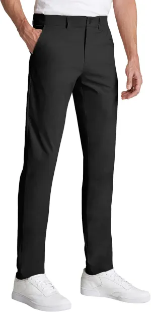 Men's Dress Stretch Pants with 5 Pockets Golf Pants Lightweight Travel Work Joggers Pants