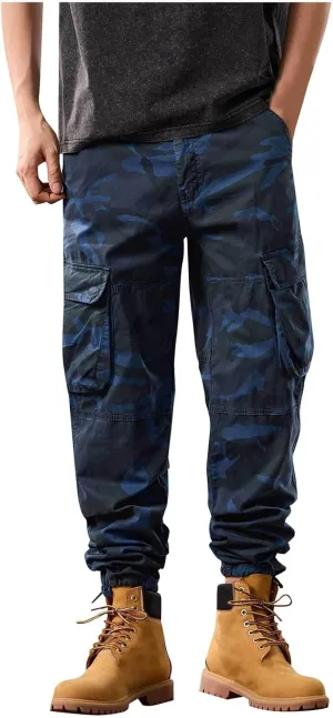 Mens Equestrian BreechesCasual Cargo Pant for Men Tactical Hiking Joggers Pants with Pockets Twill Chino Straight Leg Pants TrousersCotton Overalls