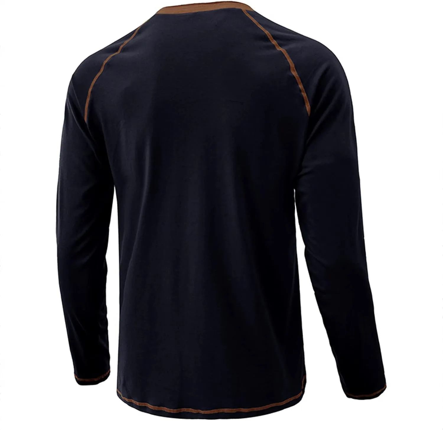 Men's Henley Shirt Long Sleeve Thermal Underwear Henley Top Casual Slim Fit Lightweight 5 Button T Shirts