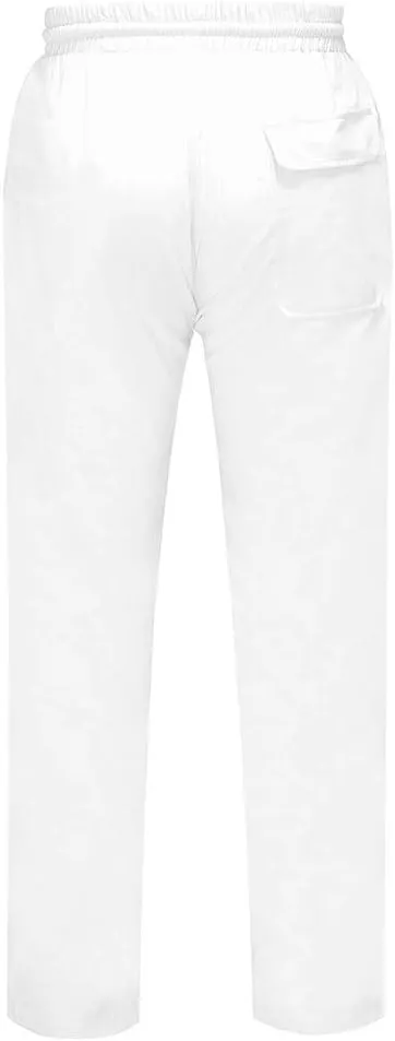 Men's Linen Pants Sports Joggers Elastic Waist Straight Leg Loose Fit Lightweight Yoga Beach Trousers with Pockets