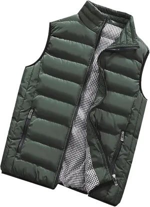 Men's Outerwear Vests Winter Padded Cotton Vest Coats Sleeveless Thick Warm Jacket Outdoor Casual Vest Tops