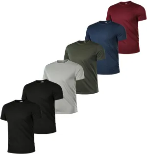 Mens Running Gym Workout Short Sleeve Dry Fit Moisture Wicking Crew Neck T Shirts Athletic Sport Tee Tops