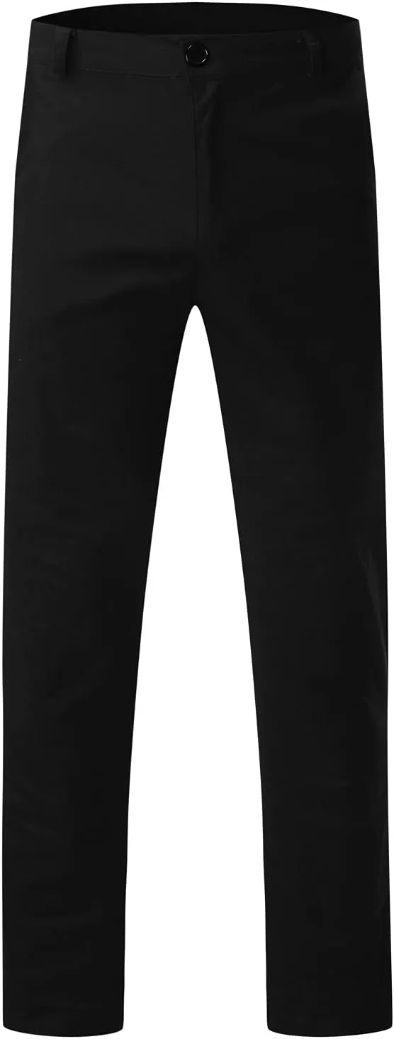 Men's Slim Fit Basic Stretchable Cotton Chino Pant Casual Long Trousers Jogger Pants Golf Clothes