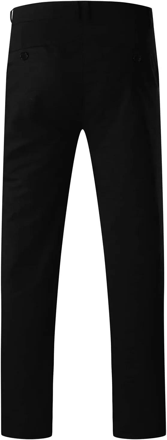 Men's Slim Fit Basic Stretchable Cotton Chino Pant Casual Long Trousers Jogger Pants Golf Clothes