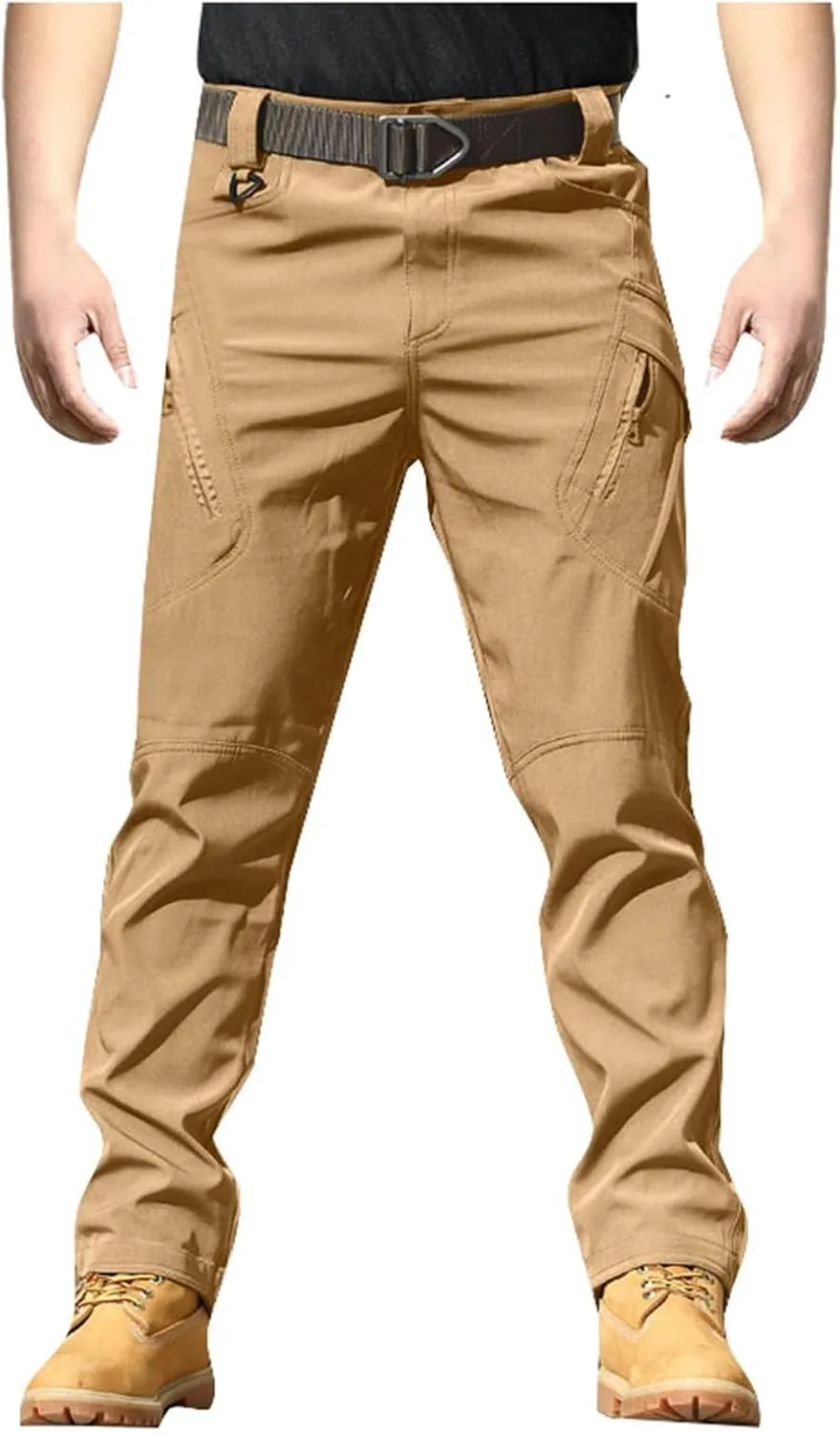 Men's Tactical Cargo Pants Hiking Joggers Running Workout Gym Track Golf Pants Summer Lightweight Trousers