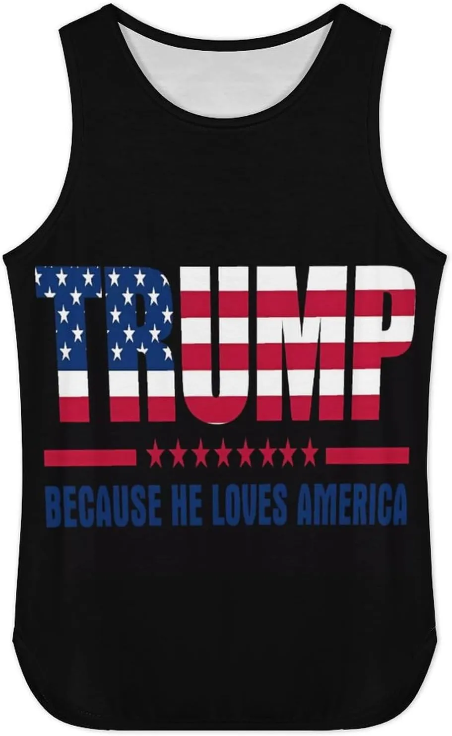 Mens Tank Tops Trump Casual Summer T-Shirts Beach Sleeveless Shirt Lightweight Casual Tee Shirt