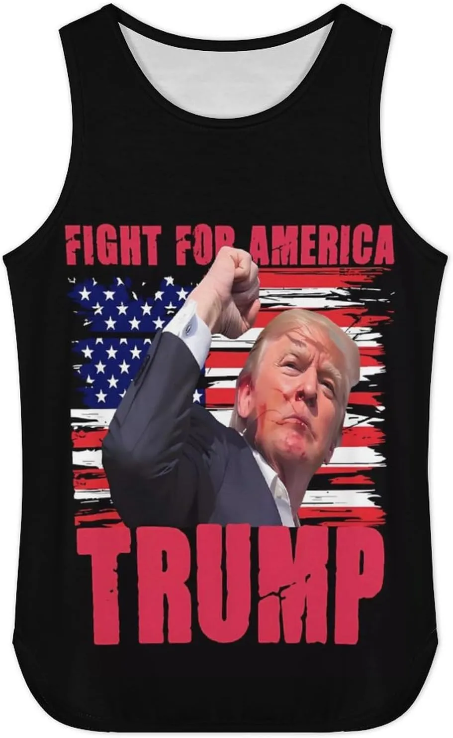 Mens Tank Tops Trump Casual Summer T-Shirts Beach Sleeveless Shirt Lightweight Casual Tee Shirt