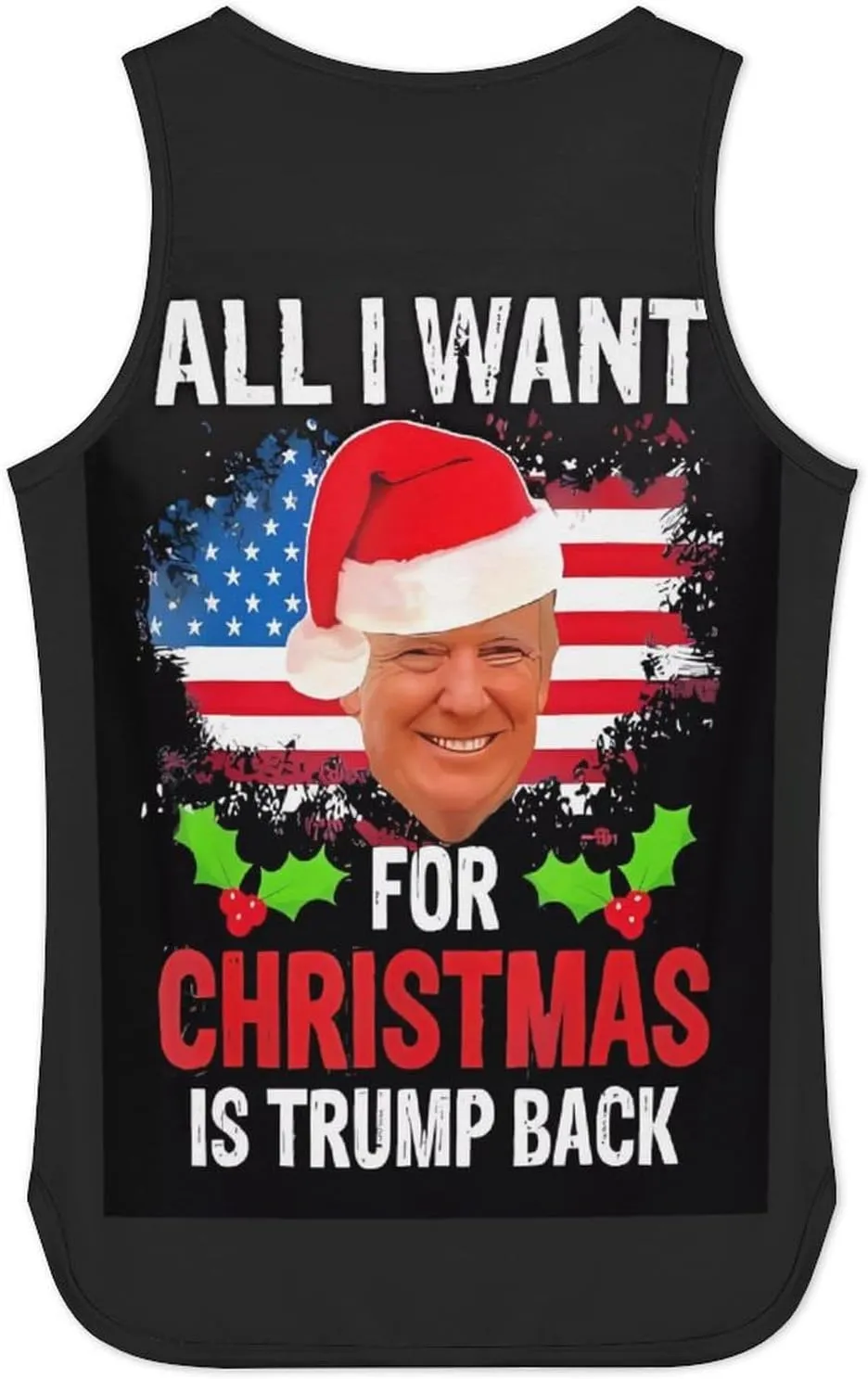Mens Tank Tops Trump Casual Summer T-Shirts Beach Sleeveless Shirt Lightweight Casual Tee Shirt