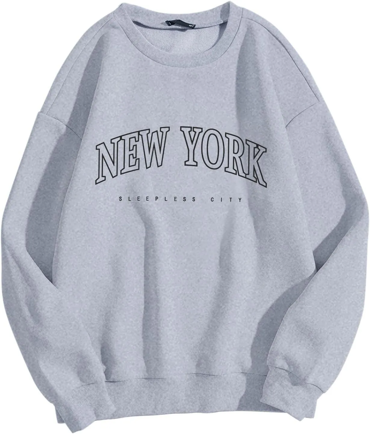 New York Sweatshirts For Women Crewneck Letter Graphic Vacation Shirt Oversized Long Sleeve Pullover Tops Harajuku Clothes