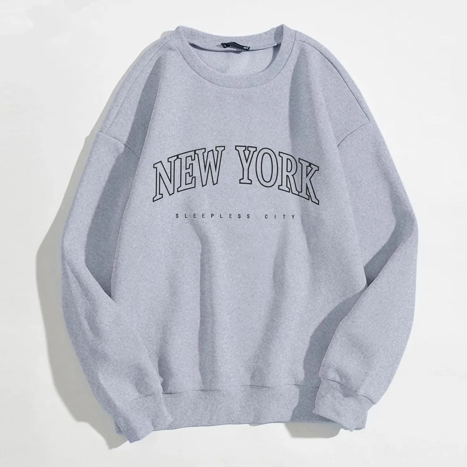 New York Sweatshirts For Women Crewneck Letter Graphic Vacation Shirt Oversized Long Sleeve Pullover Tops Harajuku Clothes