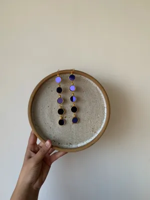 Nura Royal Blue Gold Plated Earrings