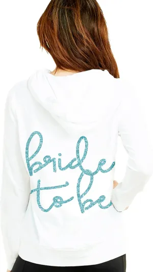 RhinestoneSash Bride Sweatshirt - Bride to Be Bridal Shower Spa Day Zip Up Jacket - Bachelorette Party Hoodie