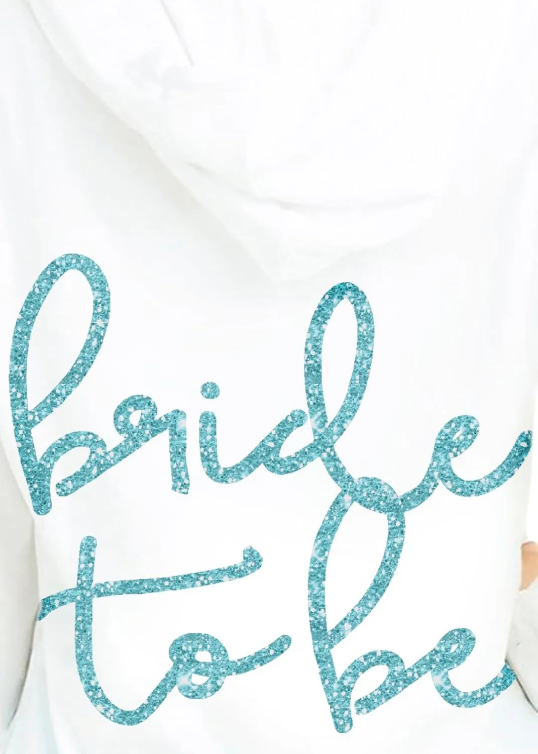 RhinestoneSash Bride Sweatshirt - Bride to Be Bridal Shower Spa Day Zip Up Jacket - Bachelorette Party Hoodie