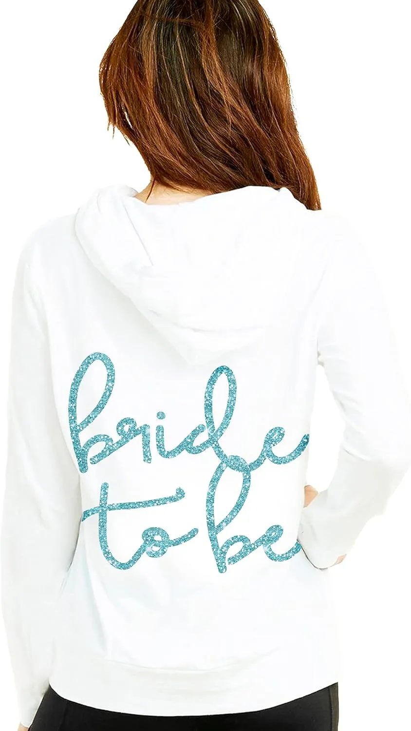 RhinestoneSash Bride Sweatshirt - Bride to Be Bridal Shower Spa Day Zip Up Jacket - Bachelorette Party Hoodie