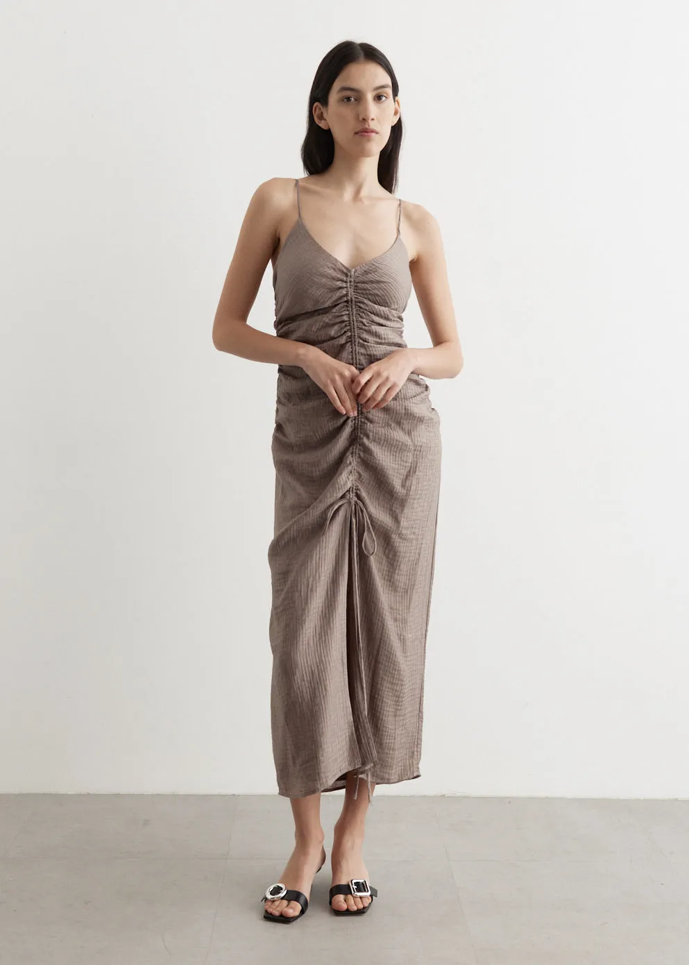 Scatter Ruched Midi Dress