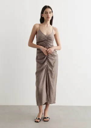 Scatter Ruched Midi Dress